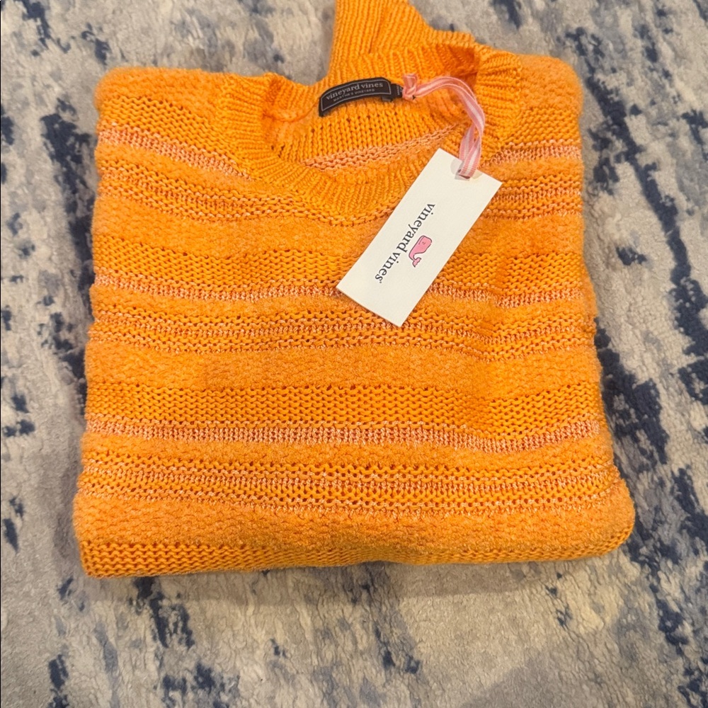 Vineyard Vines Orange  Crewneck Sweater